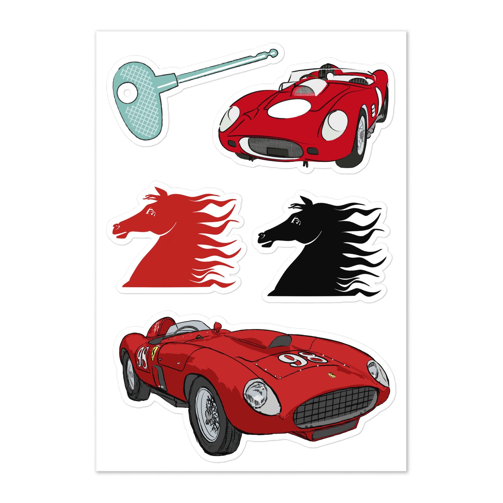 Racecar - Sticker sheet