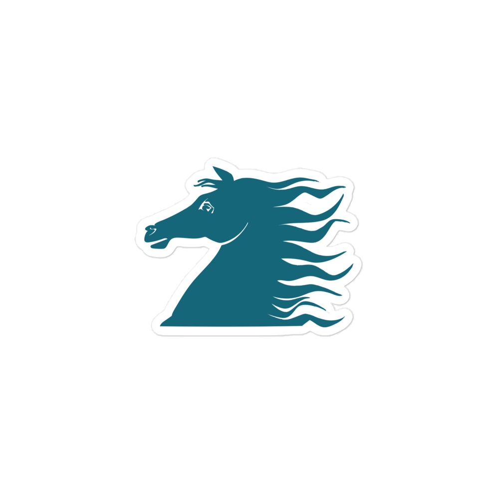 Horse Head - Blue-ish - Bubble-free stickers - Image 2