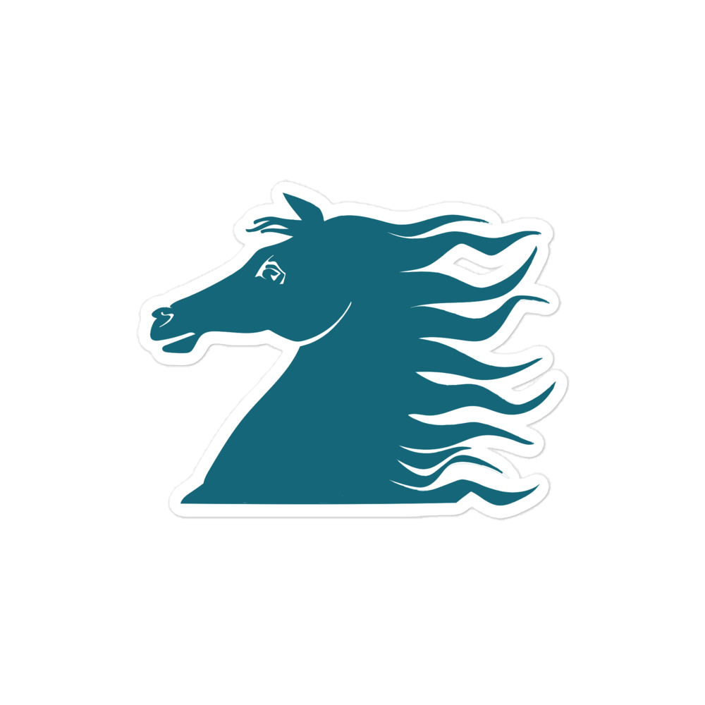 Horse Head - Blue-ish - Bubble-free stickers - Image 3